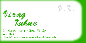 virag kuhne business card