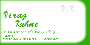 virag kuhne business card